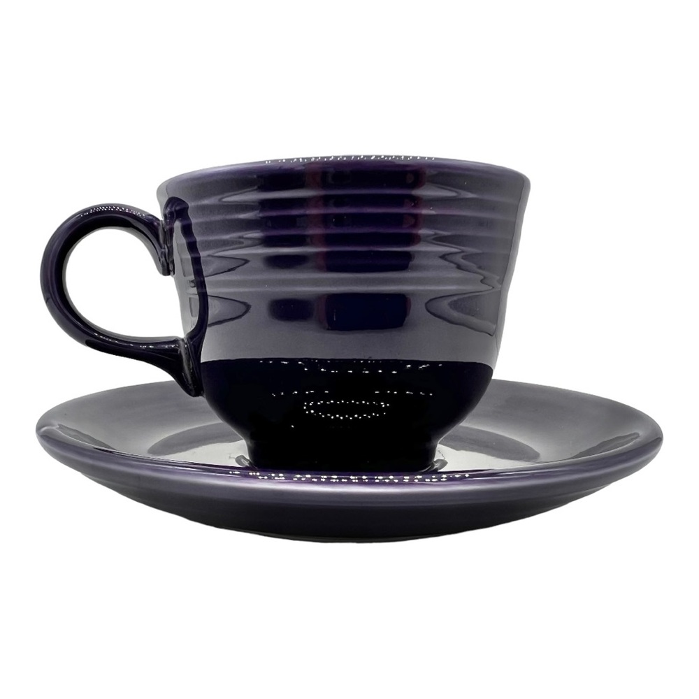 FIESTA 8 oz Tea Coffee Cup Saucer Plum Purple Fiestaware